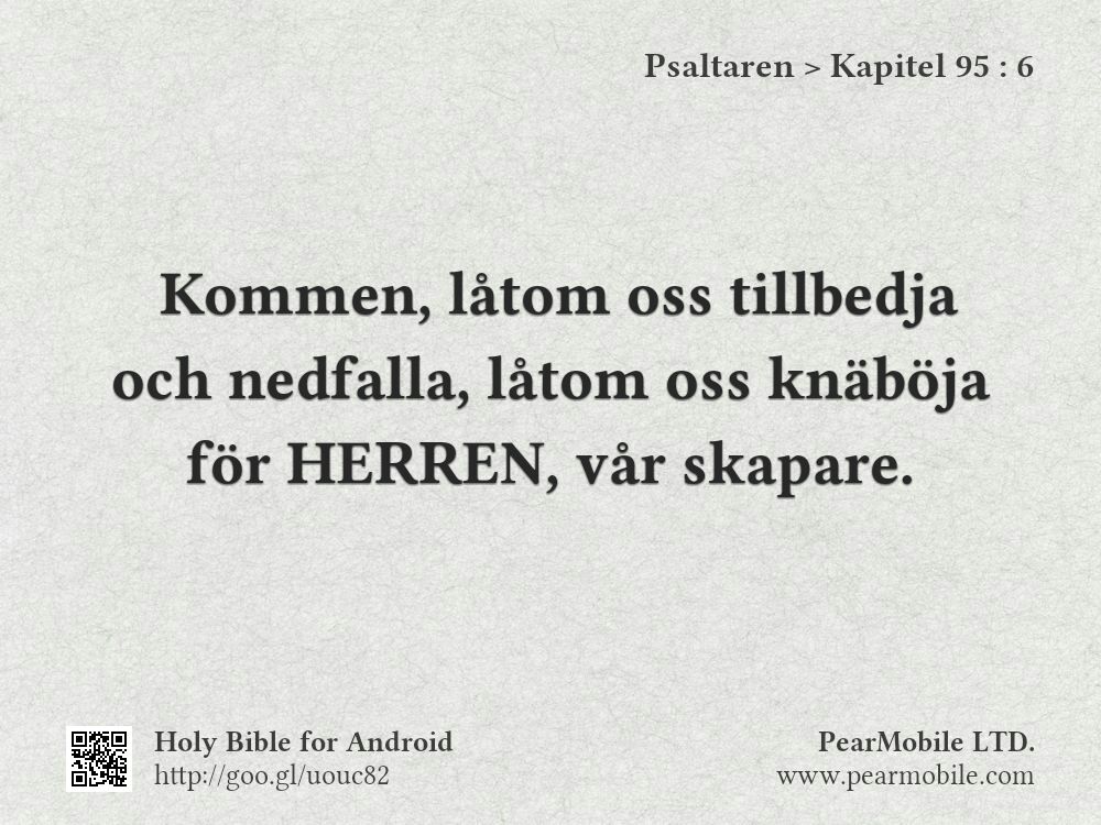 Psaltaren, Kapitel 95:6